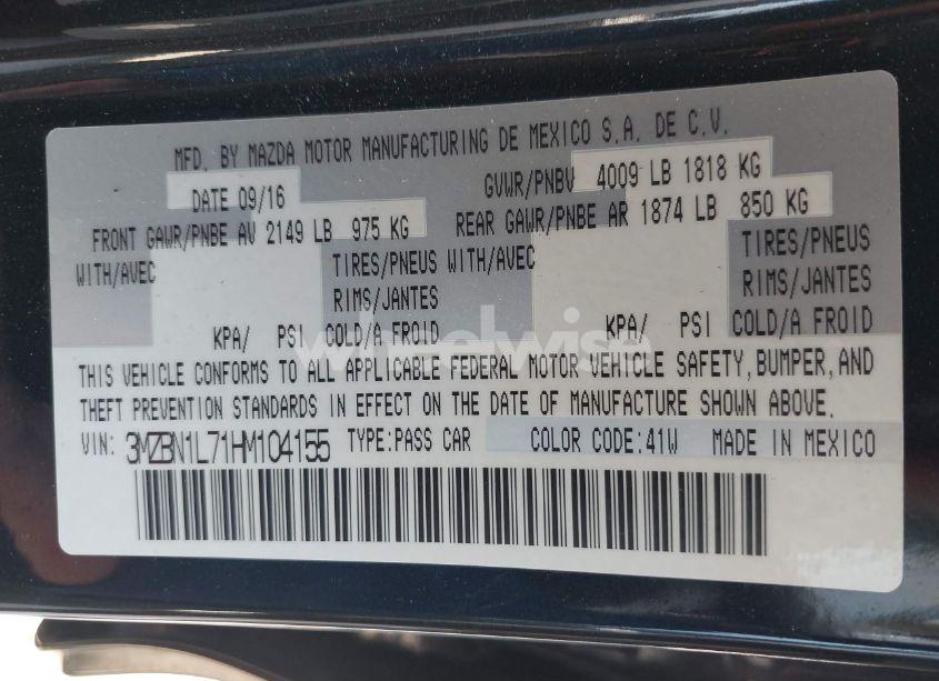 Photo 9 of 2017 Mazda Mazda3 TOURING (VIN 3MZBN1L71HM104155)