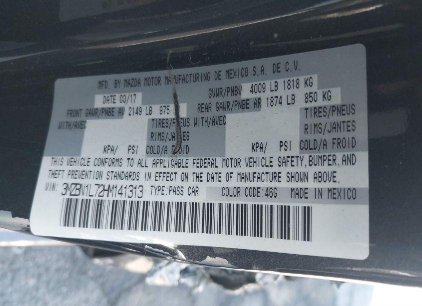 Photo 9 of 2017 Mazda Mazda3 TOURING (VIN 3MZBN1L72HM141313)