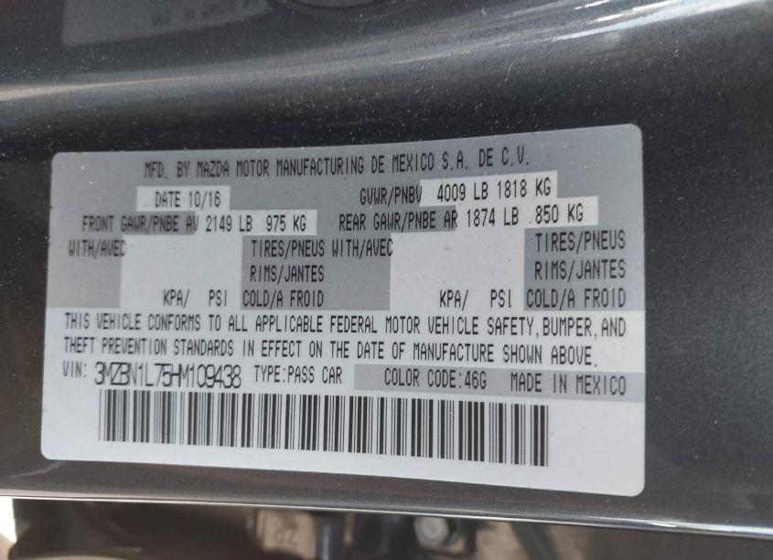 Photo 9 of 2017 Mazda Mazda3 TOURING (VIN 3MZBN1L75HM109438)