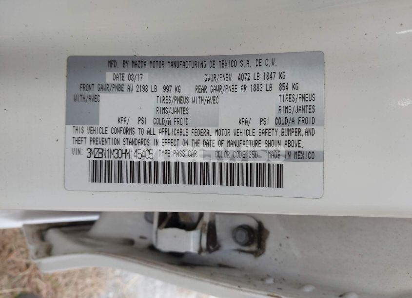 Photo 9 of 2017 Mazda Mazda3 GRAND TOURING (VIN 3MZBN1M30HM145405)