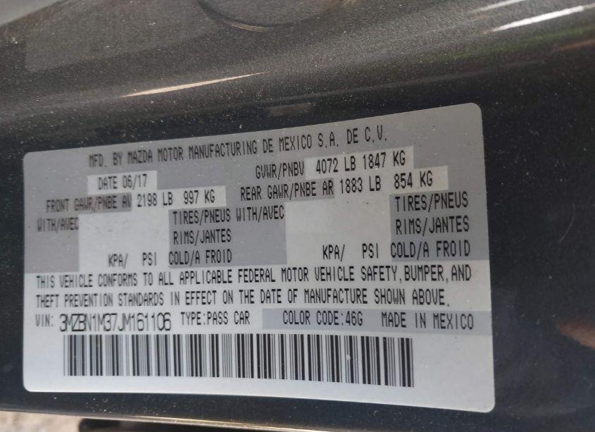 Photo 9 of 2018 Mazda Mazda3 GRAND TOURING (VIN 3MZBN1M37JM161106)