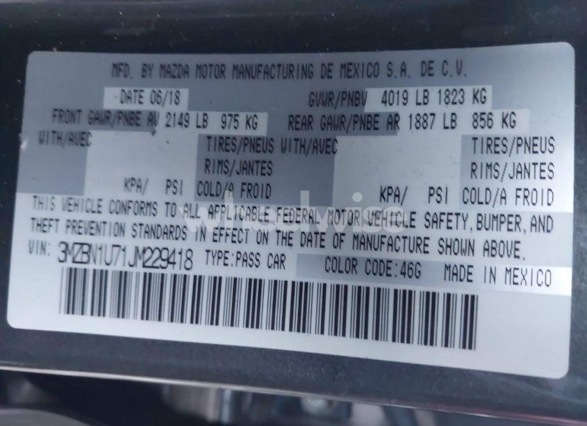 Photo 9 of 2018 Mazda Mazda3 SPORT (VIN 3MZBN1U71JM229418)