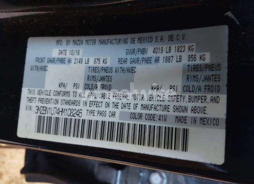 Photo 9 of 2017 Mazda Mazda3 SPORT (VIN 3MZBN1U74HM108246)