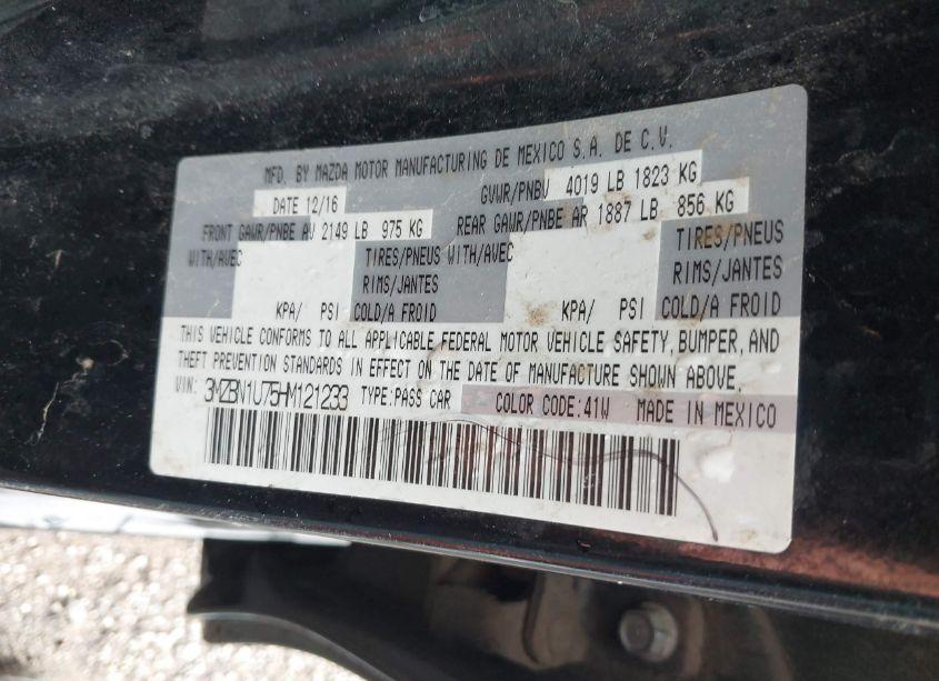 Photo 9 of 2017 Mazda Mazda3 SPORT (VIN 3MZBN1U75HM121233)