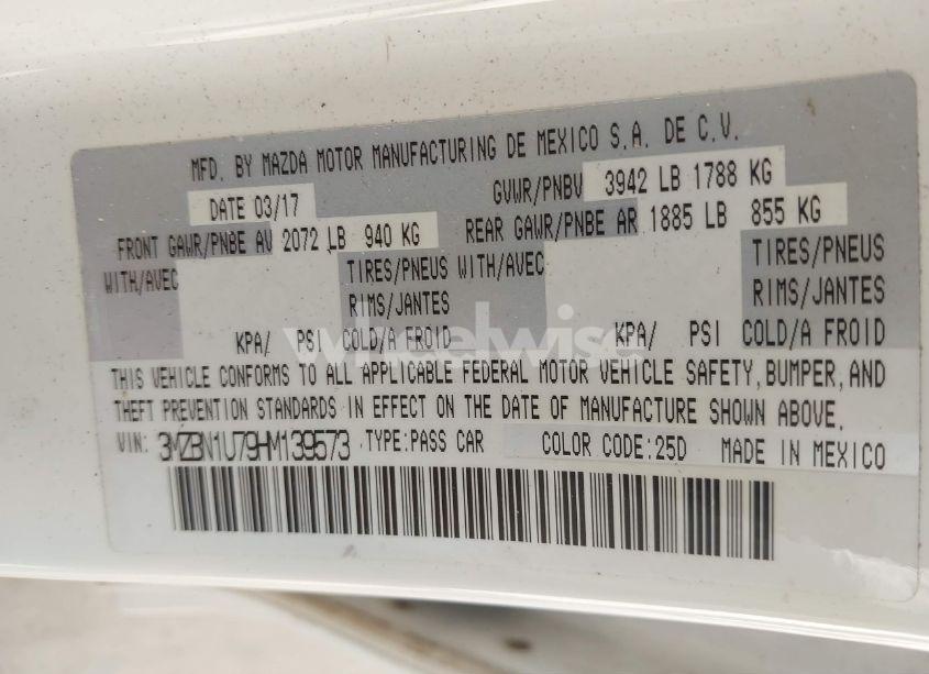 Photo 9 of 2017 Mazda Mazda3 SPORT (VIN 3MZBN1U79HM139573)