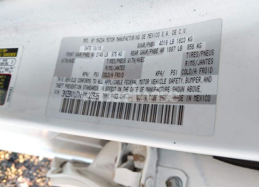 Photo 9 of 2017 Mazda Mazda3 SPORT (VIN 3MZBN1U7XHM108395)