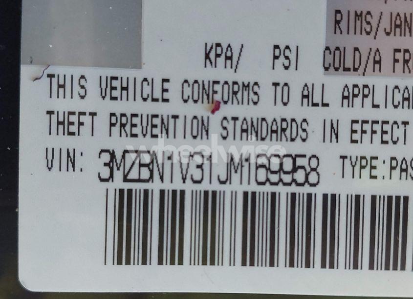 Photo 9 of 2018 Mazda Mazda3 TOURING (VIN 3MZBN1V31JM169958)