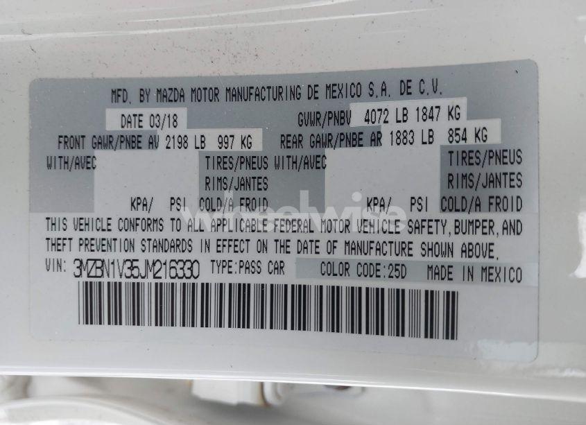 Photo 9 of 2018 Mazda Mazda3 TOURING (VIN 3MZBN1V35JM216330)