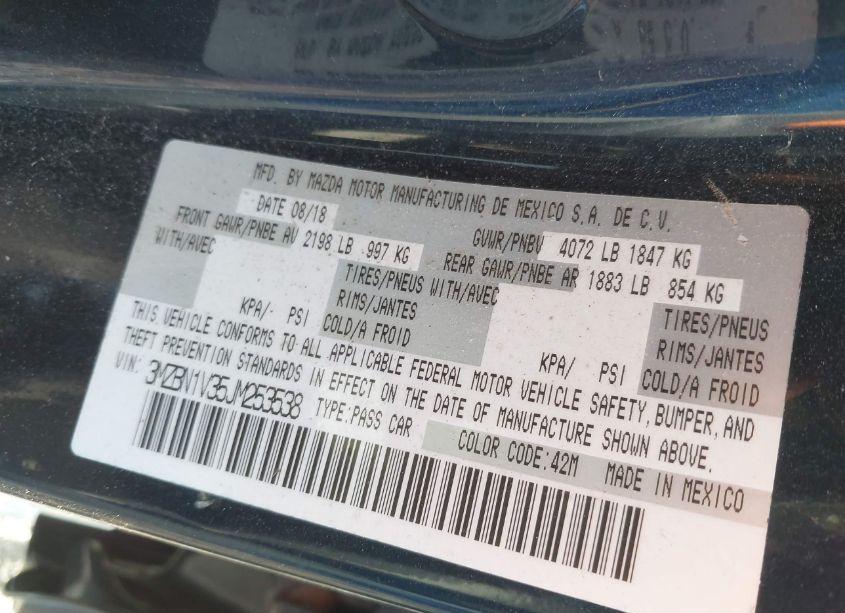 Photo 9 of 2018 Mazda Mazda3 TOURING (VIN 3MZBN1V35JM253538)