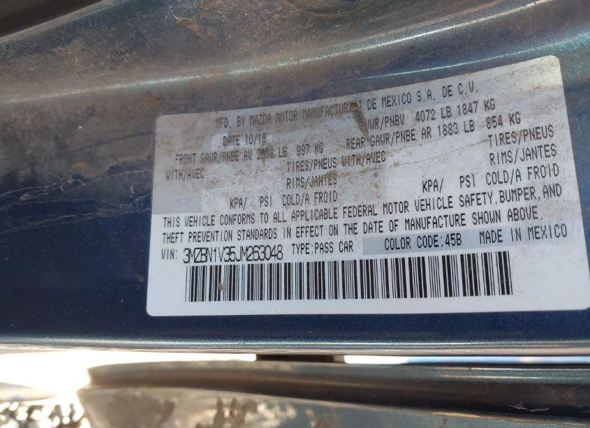 Photo 9 of 2018 Mazda Mazda3 TOURING (VIN 3MZBN1V35JM263048)