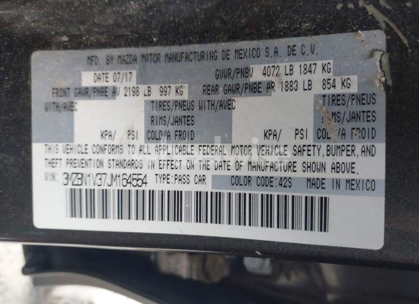 Photo 9 of 2018 Mazda Mazda3 TOURING (VIN 3MZBN1V37JM164554)
