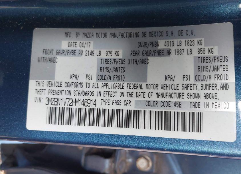 Photo 9 of 2017 Mazda Mazda3 TOURING (VIN 3MZBN1V72HM146914)