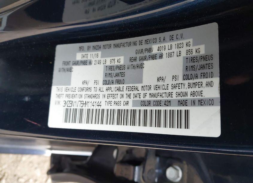 Photo 9 of 2017 Mazda Mazda3 TOURING (VIN 3MZBN1V76HM114144)