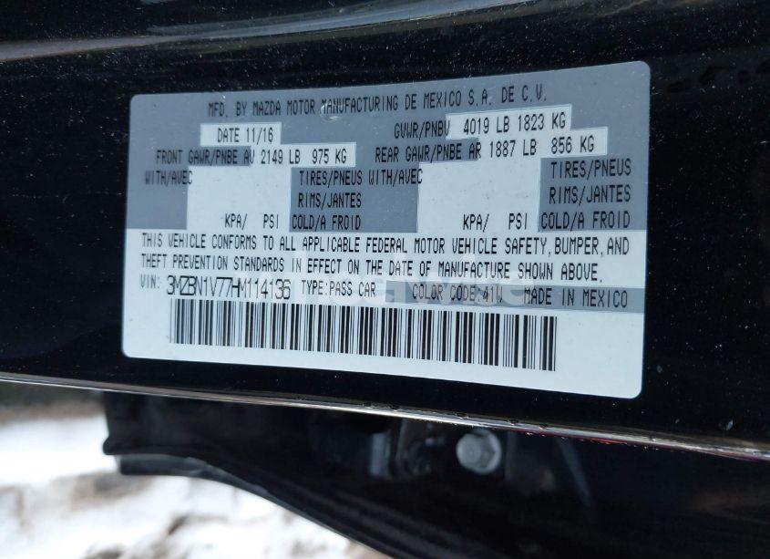 Photo 9 of 2017 Mazda Mazda3 TOURING (VIN 3MZBN1V77HM114136)