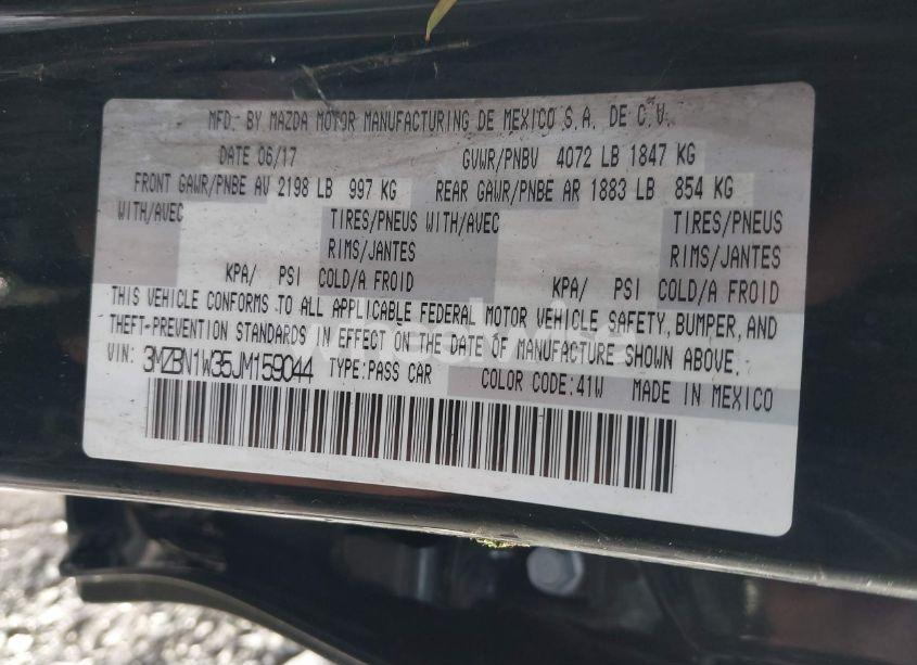 Photo 9 of 2018 Mazda Mazda3 GRAND TOURING (VIN 3MZBN1W35JM159044)