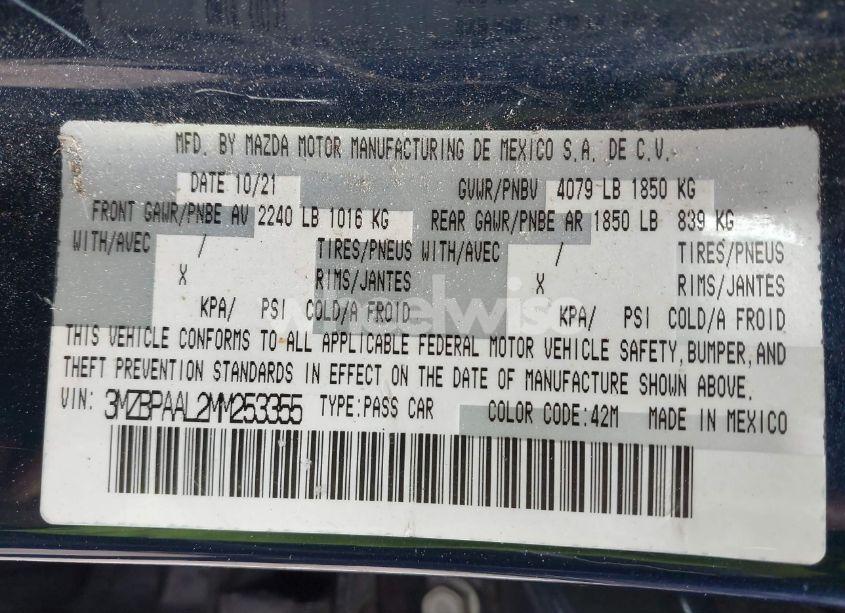 Photo 9 of 2021 Mazda Mazda3 2.5 S (VIN 3MZBPAAL2MM253355)