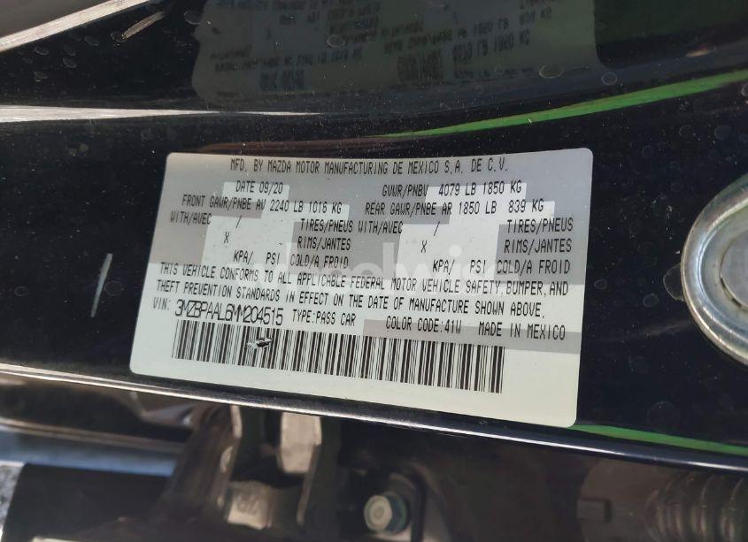 Photo 9 of 2021 Mazda Mazda3 2.5 S (VIN 3MZBPAAL6MM204515)