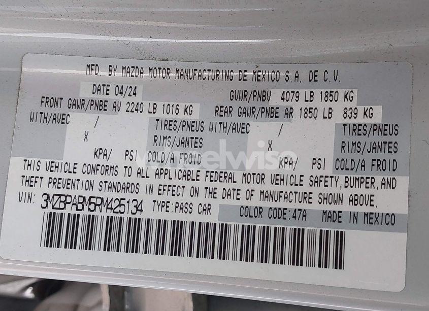 Photo 9 of 2024 Mazda Mazda3 2.5 S SELECT SPORT (VIN 3MZBPABM5RM425134)