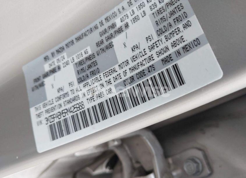 Photo 9 of 2024 Mazda Mazda3 2.5 S SELECT SPORT (VIN 3MZBPABM5RM425988)