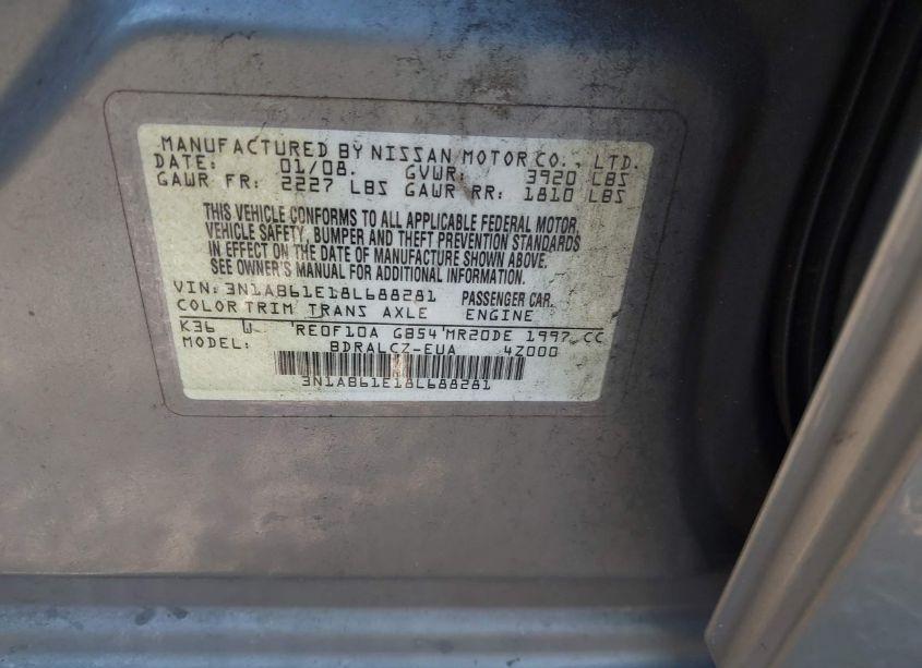 Photo 9 of 2008 Nissan Sentra 2.0 (VIN 3N1AB61E18L688281)