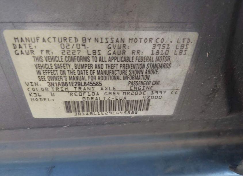 Photo 9 of 2009 Nissan Sentra 2.0S (VIN 3N1AB61E29L645585)
