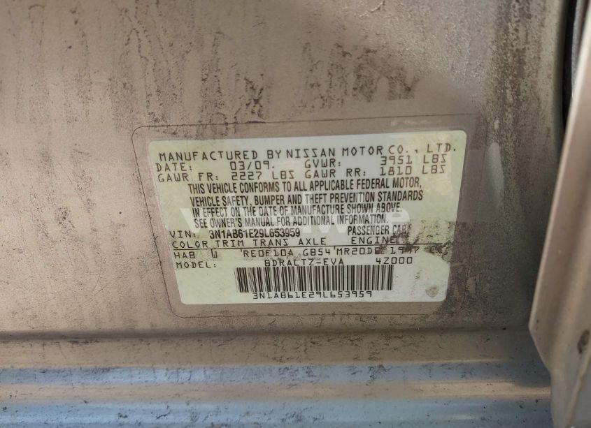 Photo 9 of 2009 Nissan Sentra 2.0S (VIN 3N1AB61E29L653959)