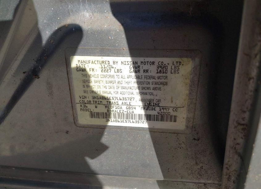Photo 8 of 2007 Nissan Sentra 2.0S (VIN 3N1AB61E57L635727)