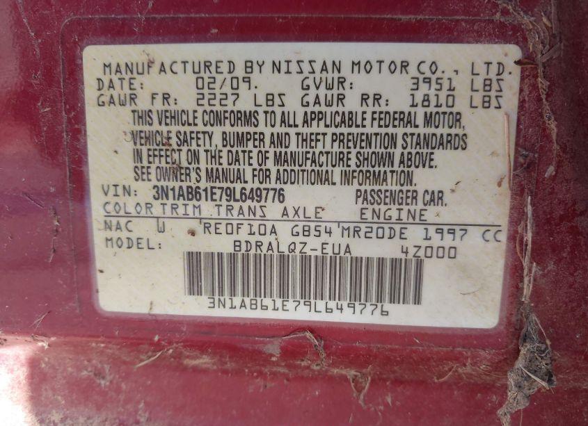 Photo 9 of 2009 Nissan Sentra 2.0 (VIN 3N1AB61E79L649776)