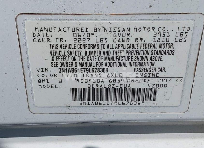 Photo 9 of 2009 Nissan Sentra 2.0 (VIN 3N1AB61E79L678369)
