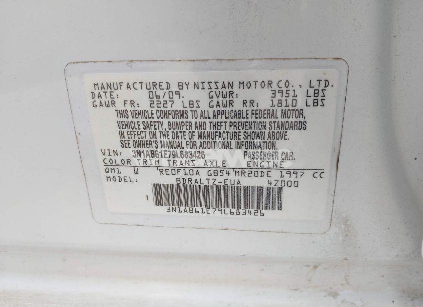 Photo 9 of 2009 Nissan Sentra 2.0SR (VIN 3N1AB61E79L683426)