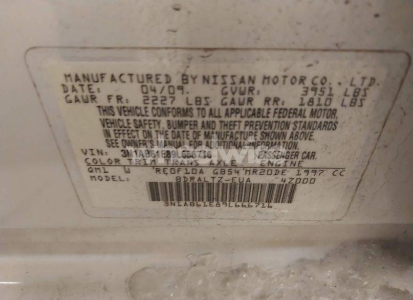 Photo 9 of 2009 Nissan Sentra 2.0S (VIN 3N1AB61E89L666716)