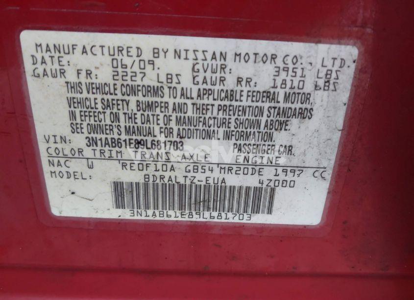 Photo 9 of 2009 Nissan Sentra 2.0S (VIN 3N1AB61E89L681703)