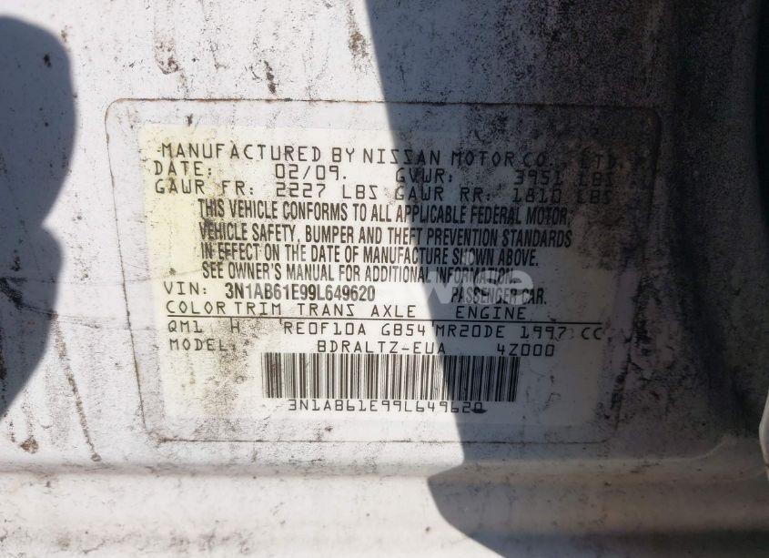 Photo 9 of 2009 Nissan Sentra 2.0S (VIN 3N1AB61E99L649620)