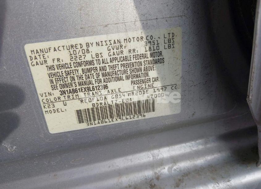 Photo 9 of 2009 Nissan Sentra 2.0S (VIN 3N1AB61EX9L612396)