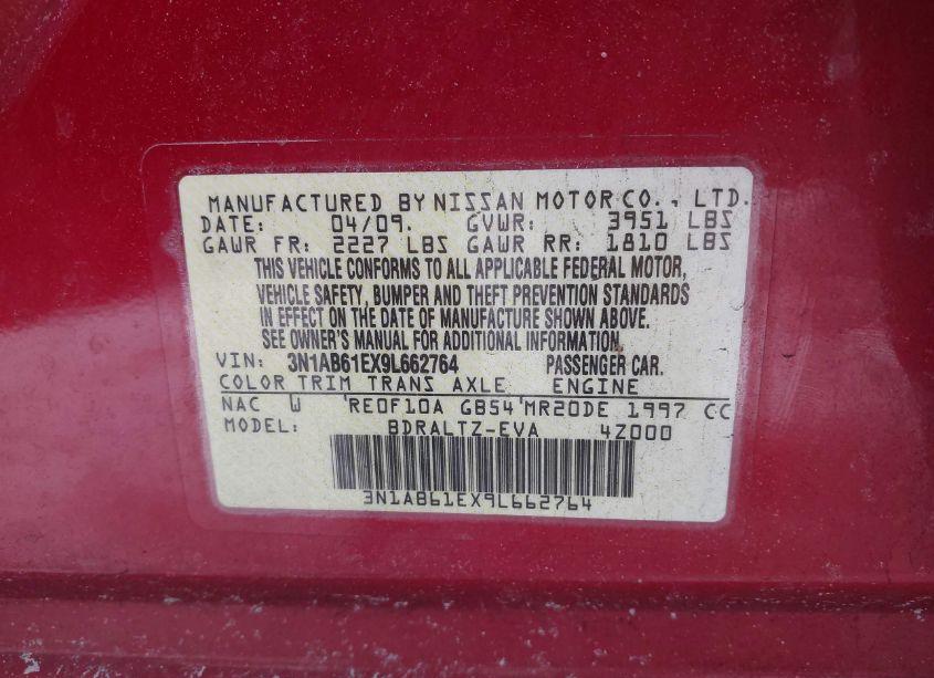 Photo 9 of 2009 Nissan Sentra 2.0S (VIN 3N1AB61EX9L662764)