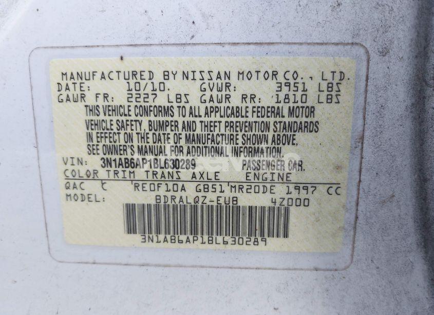 Photo 9 of 2011 Nissan Sentra 2.0 (VIN 3N1AB6AP1BL630289)