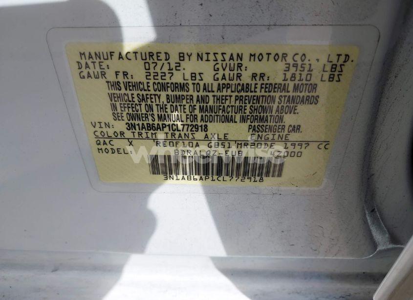 Photo 9 of 2012 Nissan Sentra 2.0 (VIN 3N1AB6AP1CL772918)