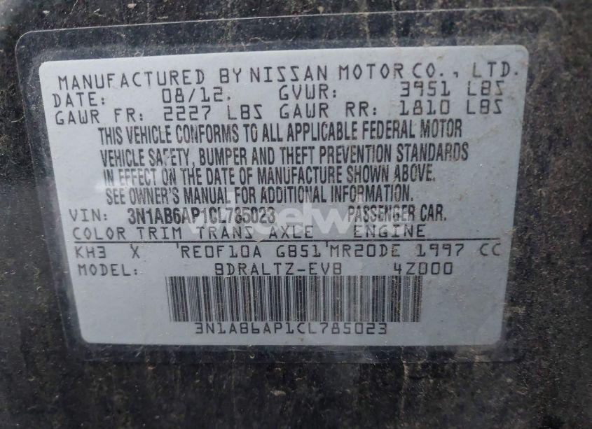 Photo 9 of 2012 Nissan Sentra 2.0 SR (VIN 3N1AB6AP1CL785023)