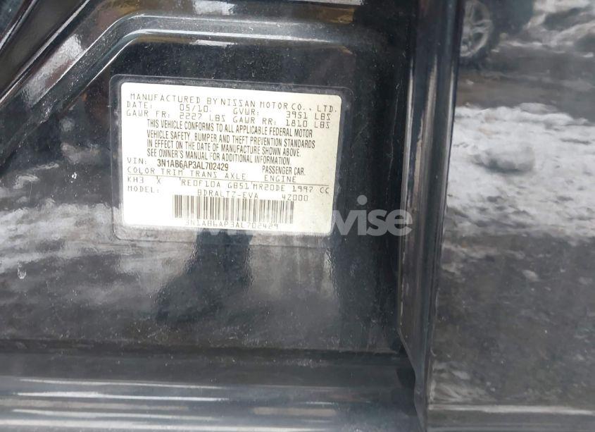 Photo 9 of 2010 Nissan Sentra 2.0SR (VIN 3N1AB6AP3AL702429)