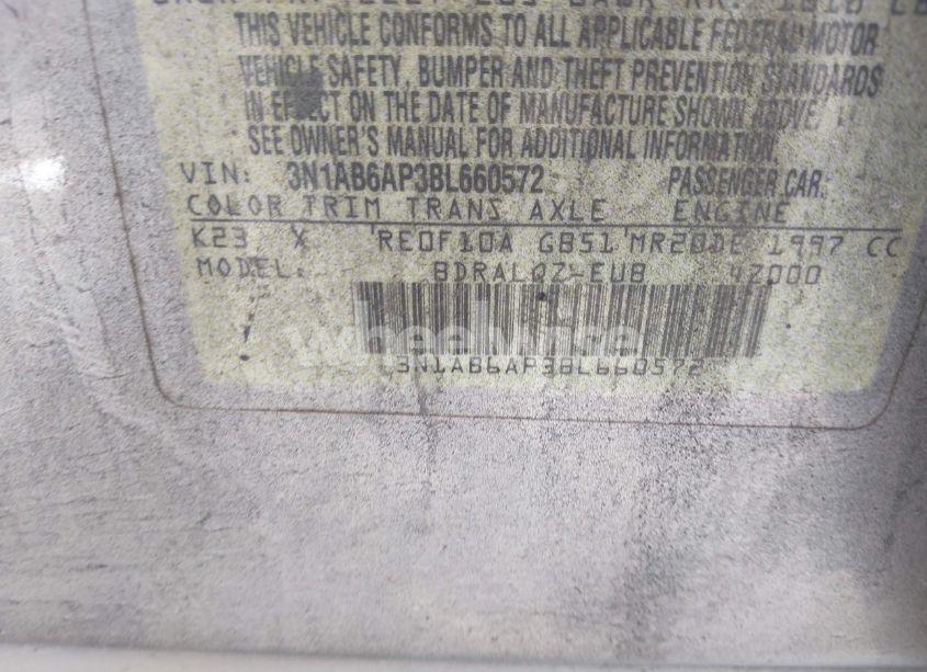 Photo 9 of 2011 Nissan Sentra 2.0 (VIN 3N1AB6AP3BL660572)