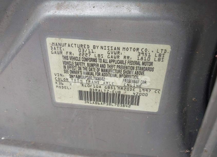 Photo 9 of 2011 Nissan Sentra 2.0S (VIN 3N1AB6AP3BL703842)