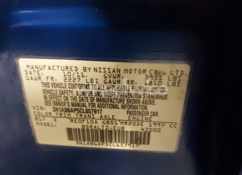 Photo 9 of 2012 Nissan Sentra 2.0 SR (VIN 3N1AB6AP5CL657917)