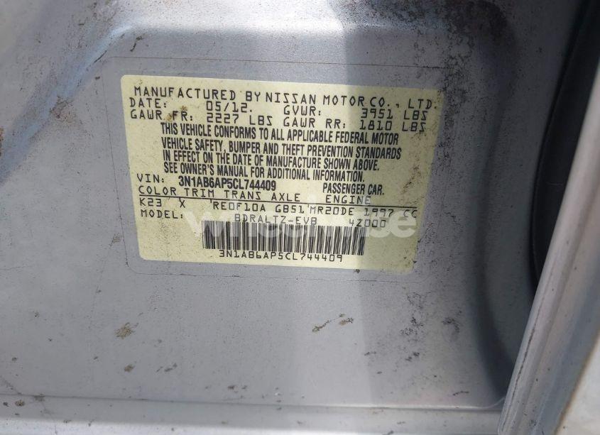 Photo 9 of 2012 Nissan Sentra 2.0 SR (VIN 3N1AB6AP5CL744409)