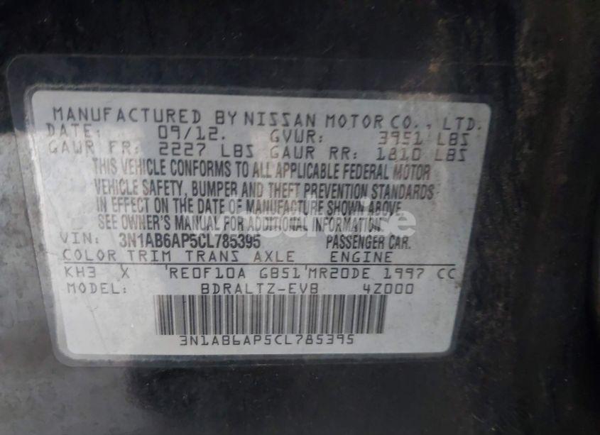 Photo 9 of 2012 Nissan Sentra 2.0 SR (VIN 3N1AB6AP5CL785395)