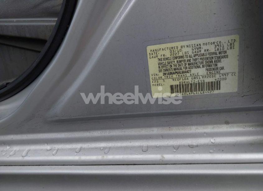 Photo 9 of 2010 Nissan Sentra 2.0SR (VIN 3N1AB6AP6AL684427)