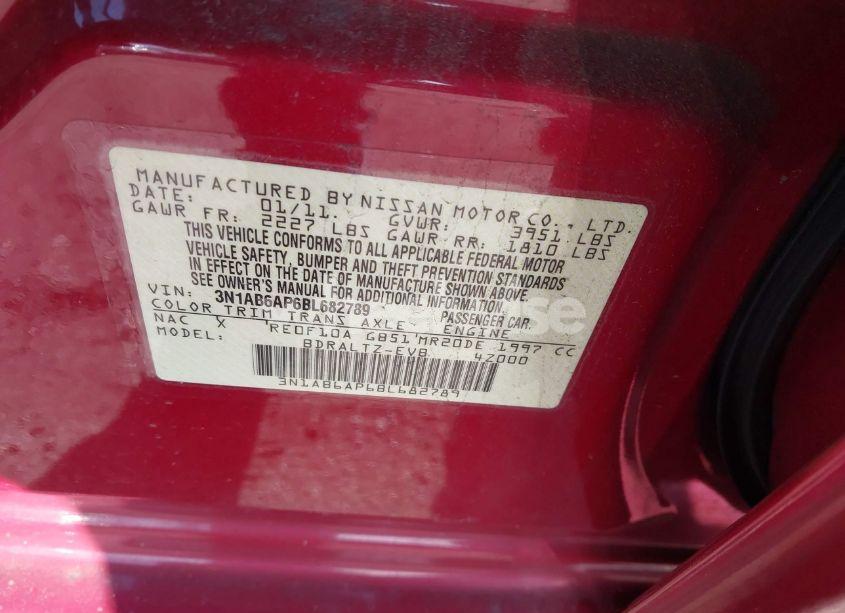 Photo 9 of 2011 Nissan Sentra 2.0S (VIN 3N1AB6AP6BL682789)