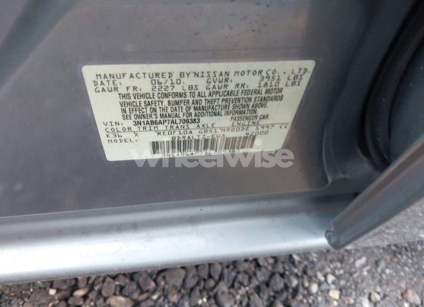 Photo 9 of 2010 Nissan Sentra 2.0S (VIN 3N1AB6AP7AL709383)