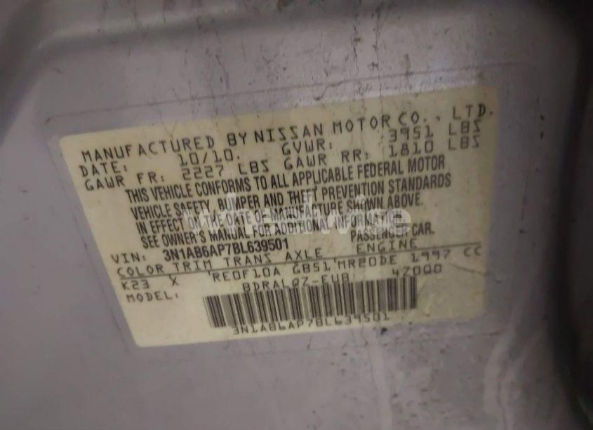 Photo 9 of 2011 Nissan Sentra 2.0 (VIN 3N1AB6AP7BL639501)