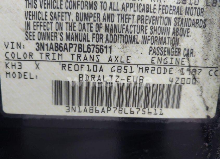 Photo 9 of 2011 Nissan Sentra 2.0S (VIN 3N1AB6AP7BL675611)