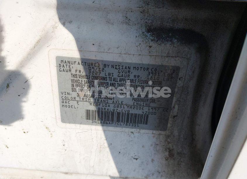 Photo 9 of 2012 Nissan Sentra 2.0 (VIN 3N1AB6AP7CL785351)